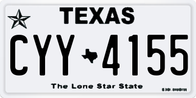 TX license plate CYY4155