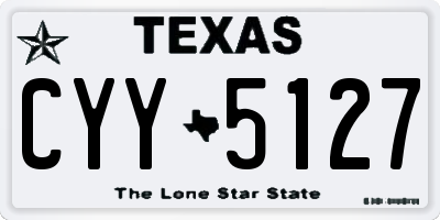 TX license plate CYY5127
