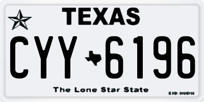 TX license plate CYY6196