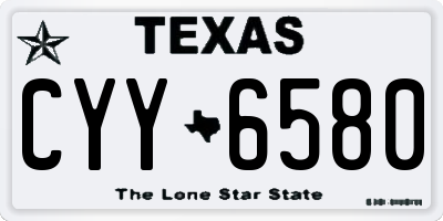 TX license plate CYY6580