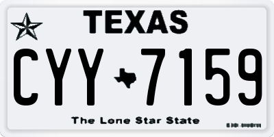 TX license plate CYY7159