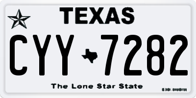 TX license plate CYY7282