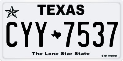 TX license plate CYY7537
