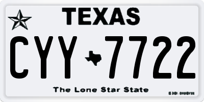 TX license plate CYY7722