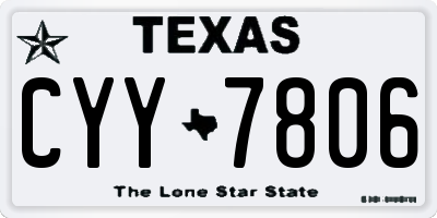 TX license plate CYY7806