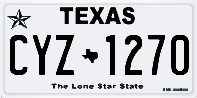 TX license plate CYZ1270