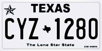 TX license plate CYZ1280