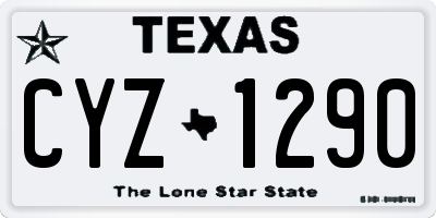 TX license plate CYZ1290
