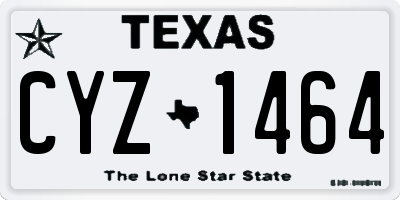 TX license plate CYZ1464