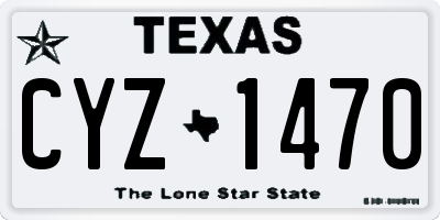 TX license plate CYZ1470