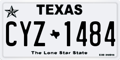 TX license plate CYZ1484