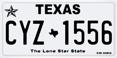 TX license plate CYZ1556