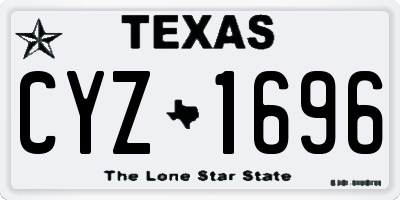TX license plate CYZ1696