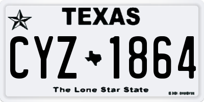 TX license plate CYZ1864