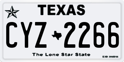TX license plate CYZ2266