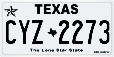 TX license plate CYZ2273
