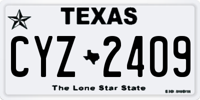 TX license plate CYZ2409