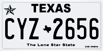 TX license plate CYZ2656