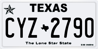 TX license plate CYZ2790