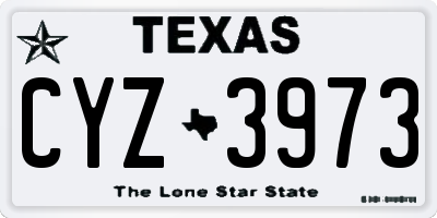 TX license plate CYZ3973