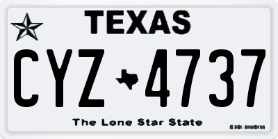 TX license plate CYZ4737