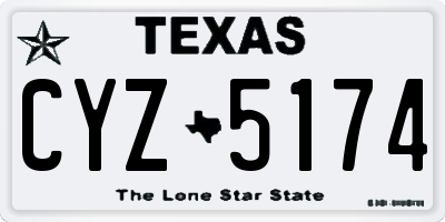 TX license plate CYZ5174