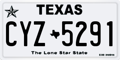 TX license plate CYZ5291