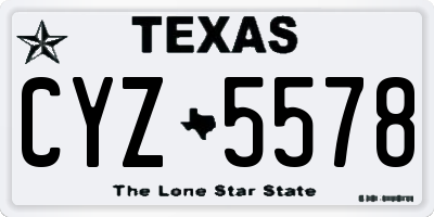 TX license plate CYZ5578