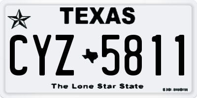 TX license plate CYZ5811