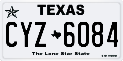 TX license plate CYZ6084