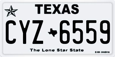 TX license plate CYZ6559