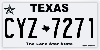 TX license plate CYZ7271