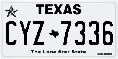 TX license plate CYZ7336