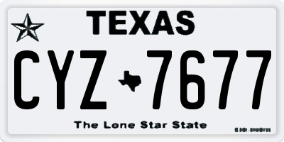 TX license plate CYZ7677
