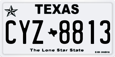 TX license plate CYZ8813