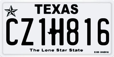 TX license plate CZ1H816