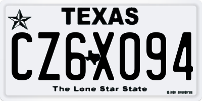 TX license plate CZ6X094