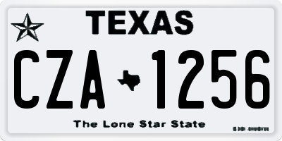 TX license plate CZA1256