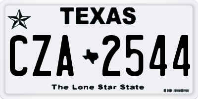 TX license plate CZA2544