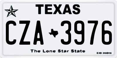 TX license plate CZA3976