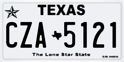 TX license plate CZA5121