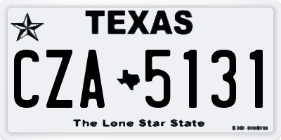 TX license plate CZA5131
