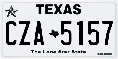 TX license plate CZA5157