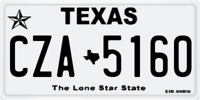 TX license plate CZA5160