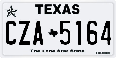 TX license plate CZA5164