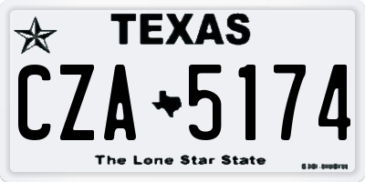 TX license plate CZA5174