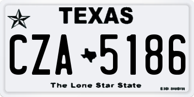 TX license plate CZA5186