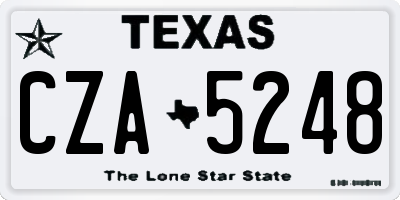 TX license plate CZA5248