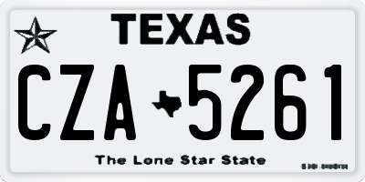 TX license plate CZA5261