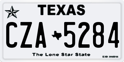 TX license plate CZA5284